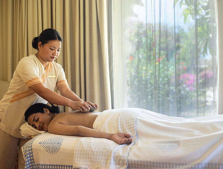 Spa area at Trident Udaipur, a 5 star hotel in Udaipur offering holistic treatments and rejuvenation therapies.